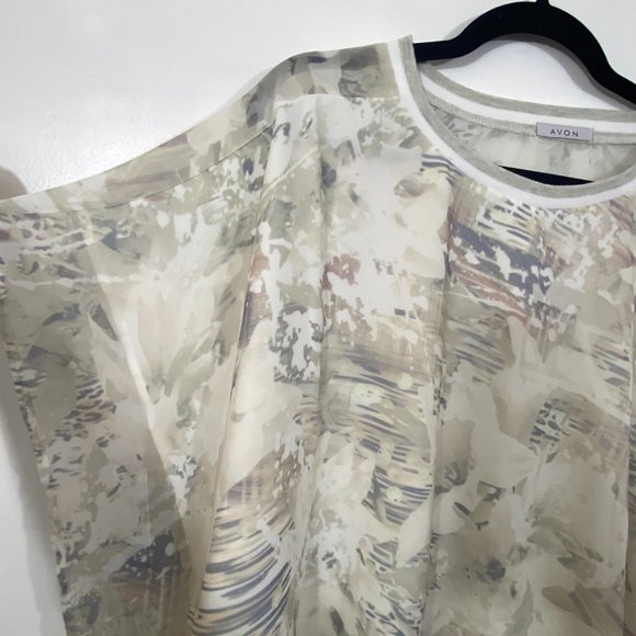 AVON Sheer Layered Pull Over Top Size M/L - Picture 5 of 10